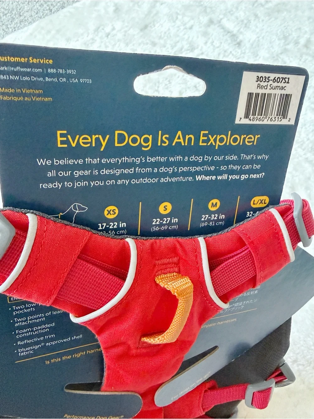 Ruffwear Switchbak Dog Harness Harness With Pockets size XS NWT